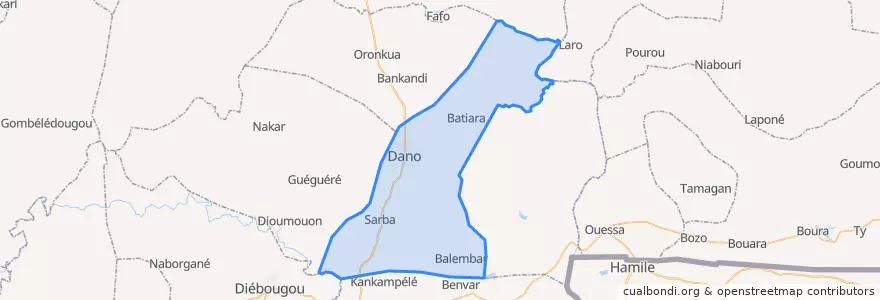 Mapa de ubicacion de Dano.