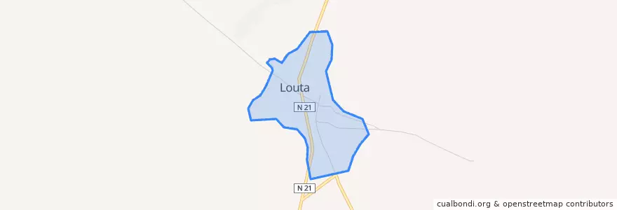 Mapa de ubicacion de Louta.