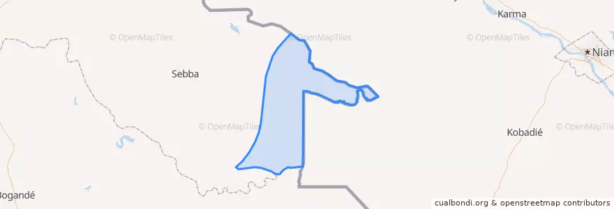 Mapa de ubicacion de Boundoré.