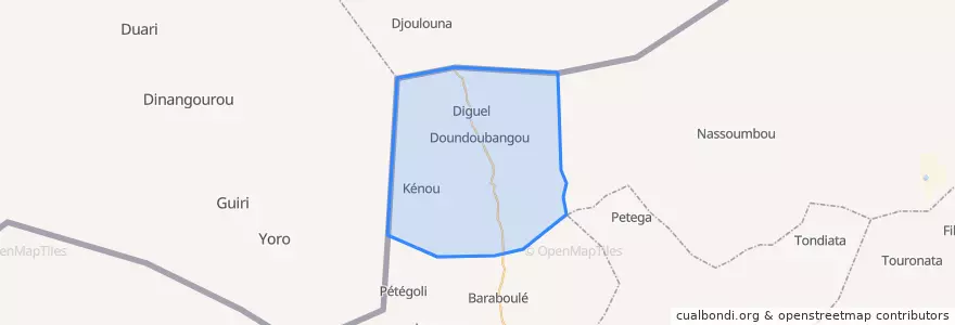 Mapa de ubicacion de Diguel.