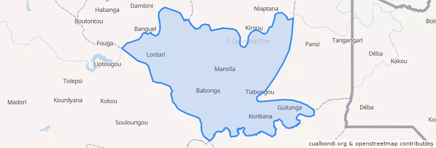 Mapa de ubicacion de Mansila.