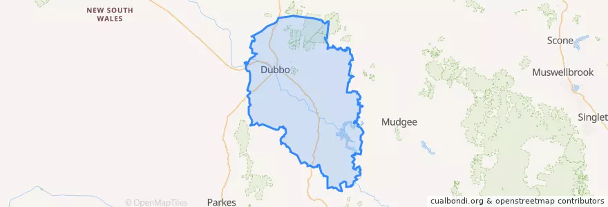 Mapa de ubicacion de Dubbo Regional Council.
