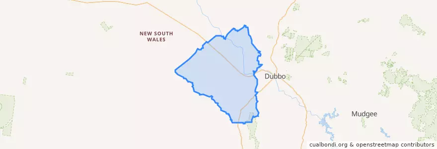 Mapa de ubicacion de Narromine Shire Council.