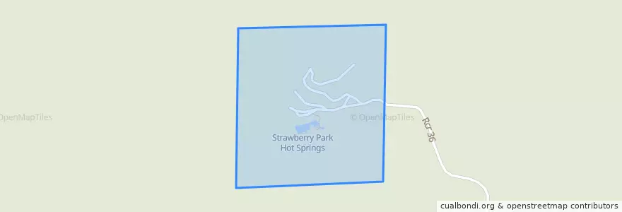 Mapa de ubicacion de Strawberry Park Hot Springs.