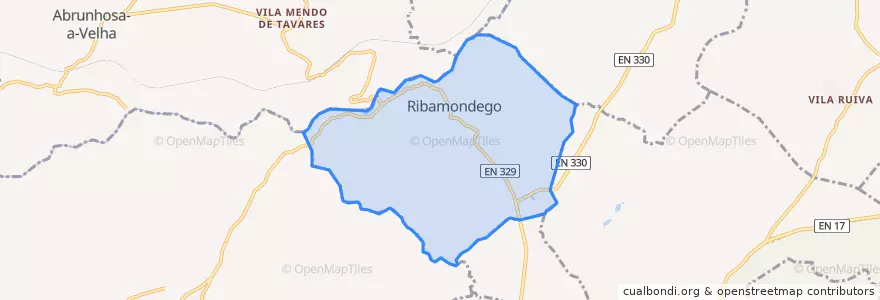 Mapa de ubicacion de Ribamondego.