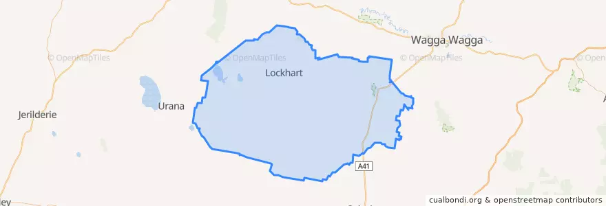Mapa de ubicacion de Lockhart Shire Council.