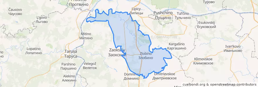 Mapa de ubicacion de Малаховское сельское поселение.