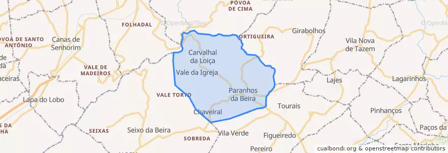 Mapa de ubicacion de Paranhos.