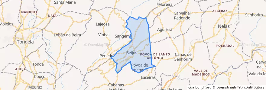 Mapa de ubicacion de Beijós.