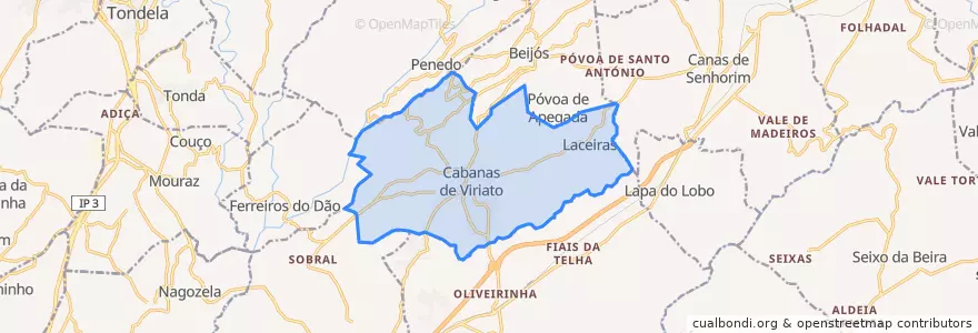 Mapa de ubicacion de Cabanas de Viriato.