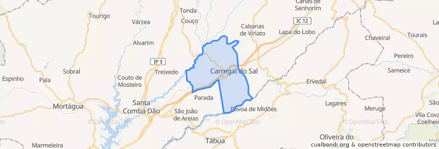 Mapa de ubicacion de Carregal do Sal.