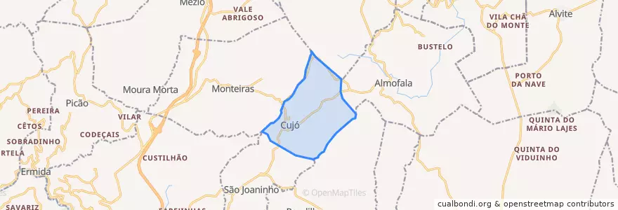 Mapa de ubicacion de Cujó.