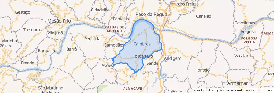 Mapa de ubicacion de Cambres.