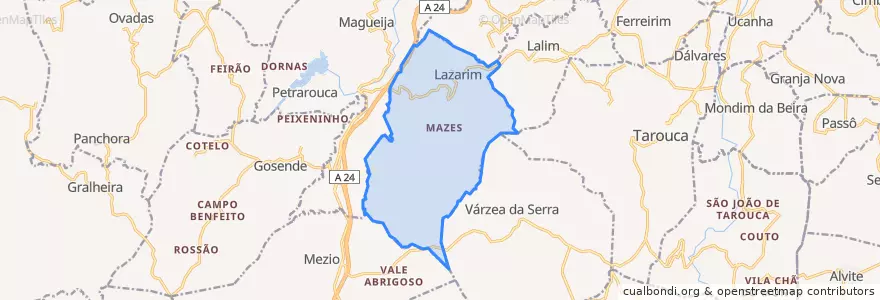 Mapa de ubicacion de Lazarim.