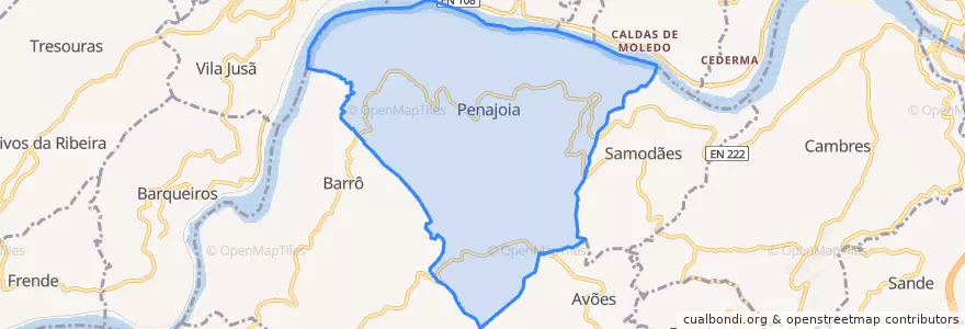 Mapa de ubicacion de Penajoia.