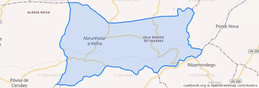 Mapa de ubicacion de Abrunhosa-a-Velha.