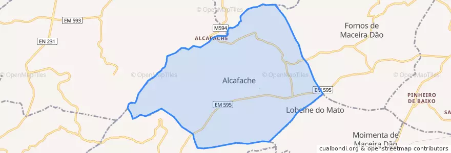 Mapa de ubicacion de Alcafache.
