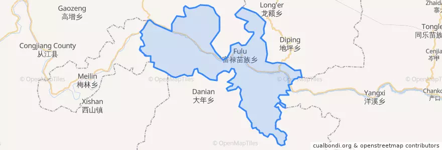 Mapa de ubicacion de 富禄苗族乡.