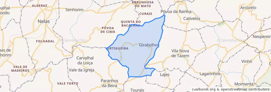 Mapa de ubicacion de Girabolhos.