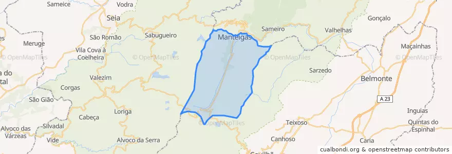 Mapa de ubicacion de Manteigas São Pedro.