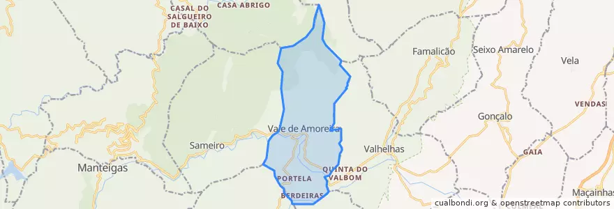 Mapa de ubicacion de Vale da Amoreira.