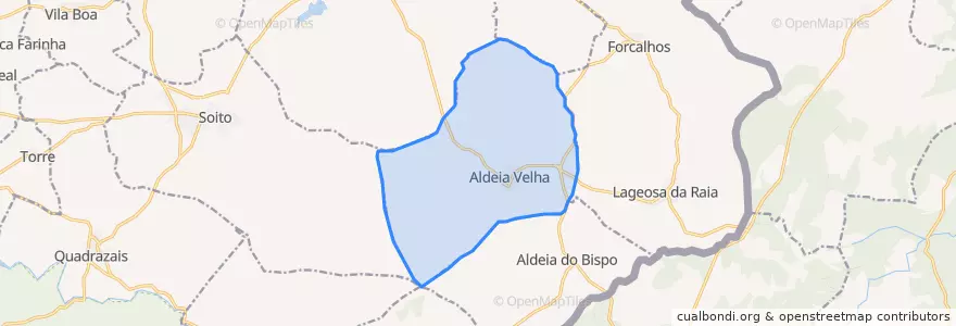 Mapa de ubicacion de Aldeia Velha.