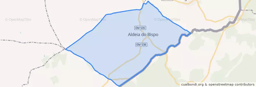 Mapa de ubicacion de Aldeia do Bispo.