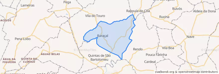 Mapa de ubicacion de Baraçal.
