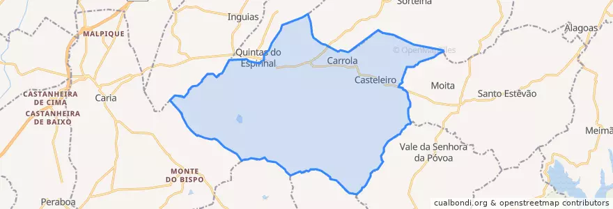Mapa de ubicacion de Casteleiro.