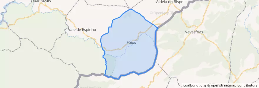 Mapa de ubicacion de Fóios.