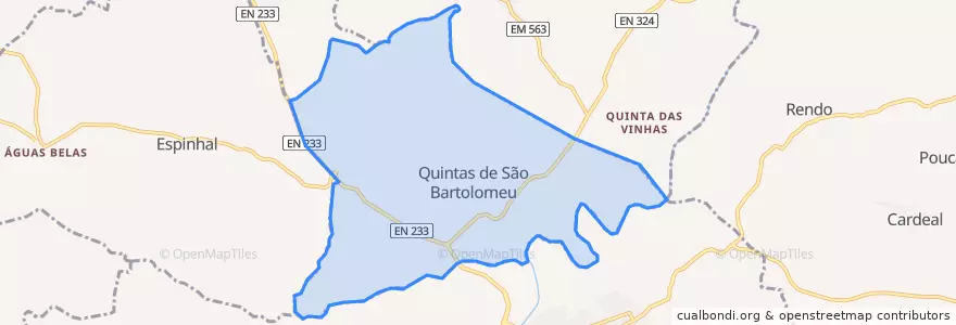 Mapa de ubicacion de Quintas de São Bartolomeu.