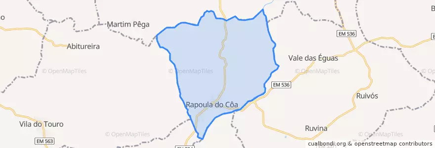 Mapa de ubicacion de Rapoula do Côa.