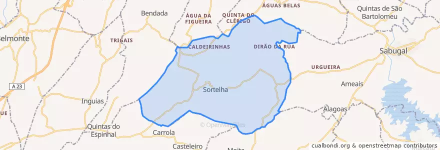 Mapa de ubicacion de Sortelha.