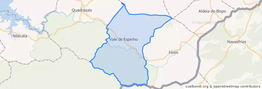 Mapa de ubicacion de Vale de Espinho.