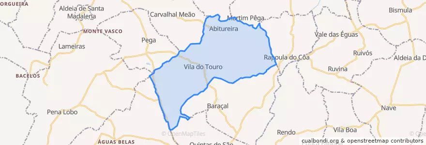 Mapa de ubicacion de Vila do Touro.