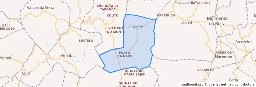 Mapa de ubicacion de Alvite.
