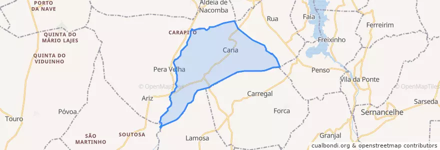 Mapa de ubicacion de Caria.