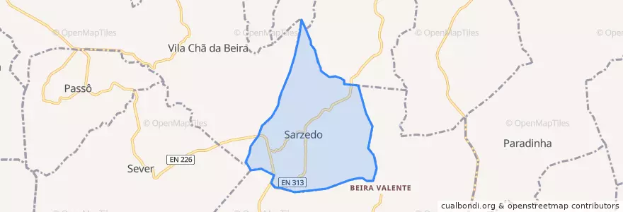 Mapa de ubicacion de Sarzedo.
