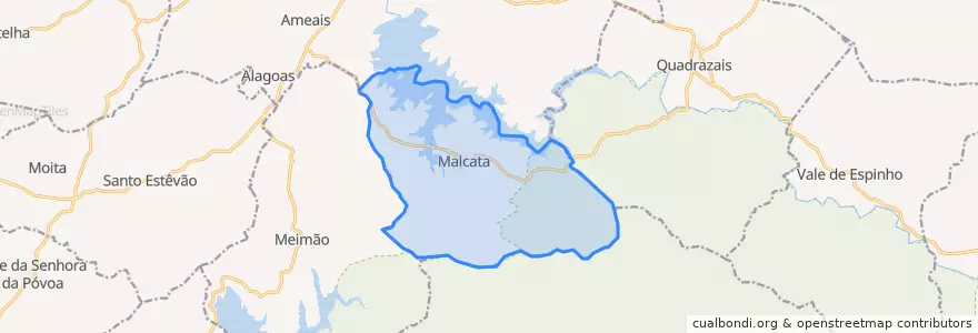 Mapa de ubicacion de Malcata.