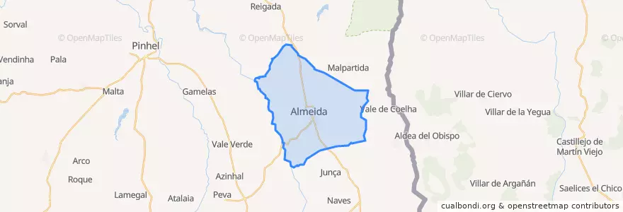 Mapa de ubicacion de Almeida.