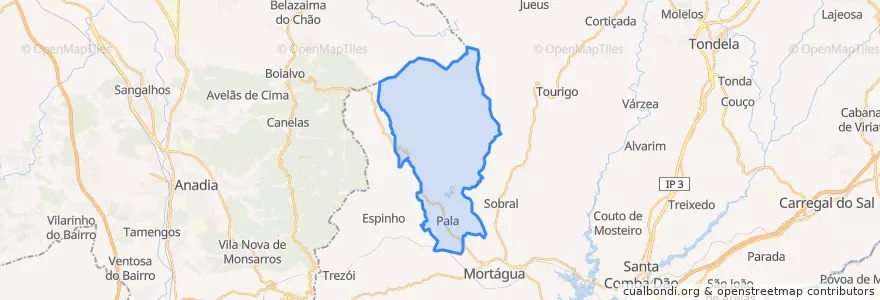 Mapa de ubicacion de Pala.