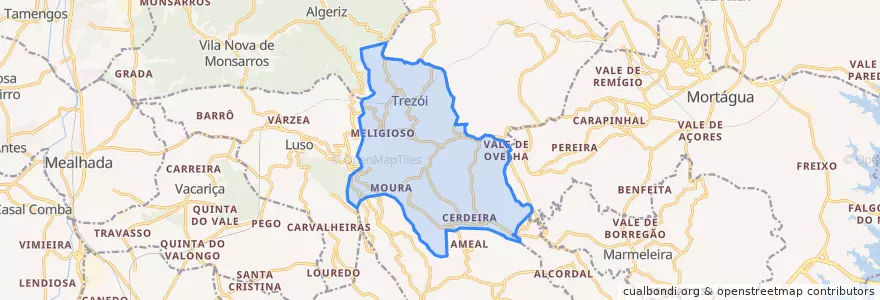 Mapa de ubicacion de Trezói.