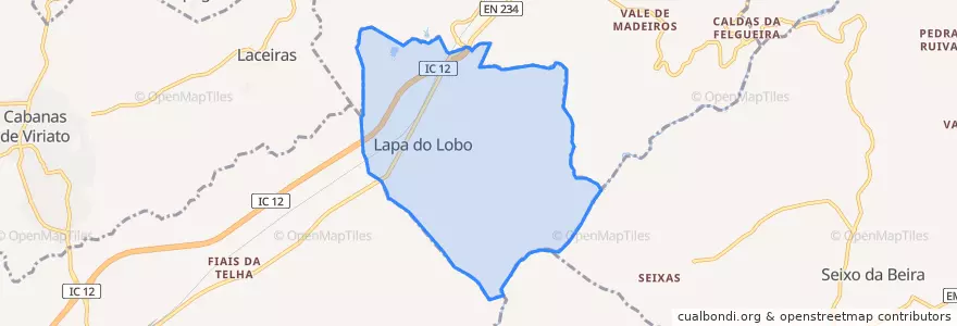 Mapa de ubicacion de Lapa do Lobo.