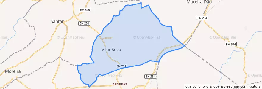 Mapa de ubicacion de Vilar Seco.