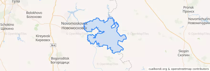 Mapa de ubicacion de Новольвовское сельское поселение.