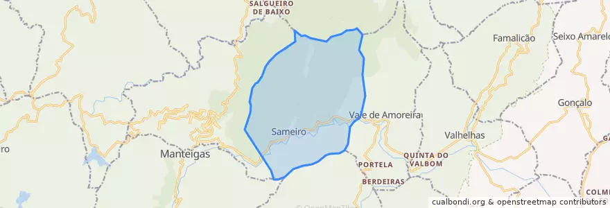 Mapa de ubicacion de Sameiro.