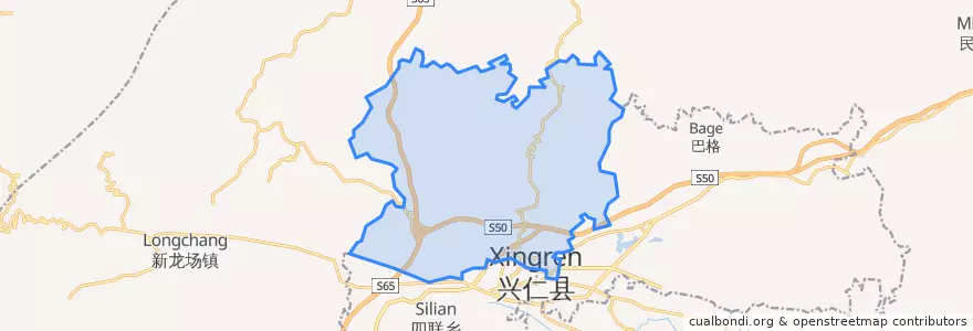 Mapa de ubicacion de Chengbei.