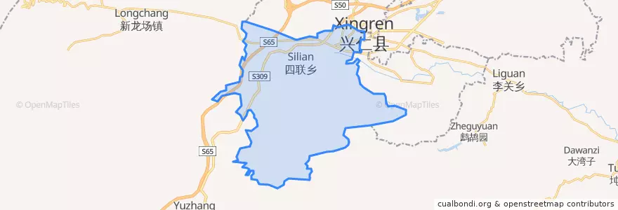 Mapa de ubicacion de 真武山街道.