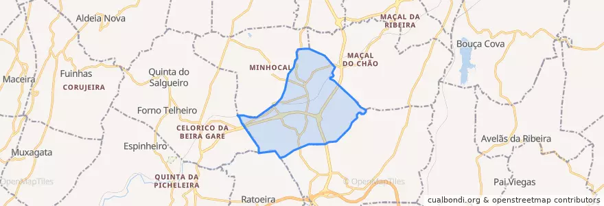 Mapa de ubicacion de Baraçal.