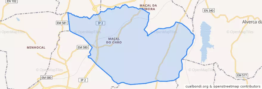 Mapa de ubicacion de Maçal do Chão.